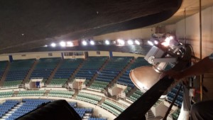 View from above in the Blaisdell arena.