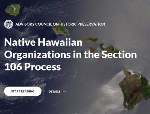 Online Education: Native Hawaiian Organizations & the Section 106 Process