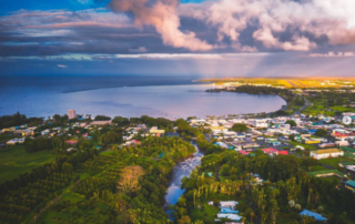 Aerial of Hilo by Andrew Richard Hara.