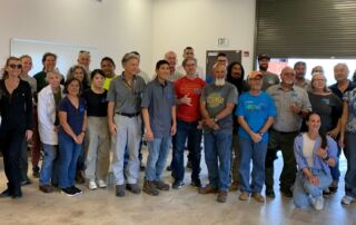 A class photo of all the participants who attended the Skilled Methods for Historic Window Repair Workshop on September 20, 2024 at BIA Hawaii.